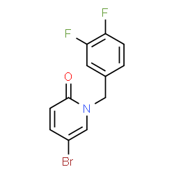 ChemSpider 2D Image | 5-Bromo-1-(3,4-difluorobenzyl)-2(1H)-pyridinone | C12H8BrF2NO