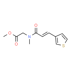 ChemSpider 2D Image | Methyl N-methyl-N-[(2E)-3-(3-thienyl)-2-propenoyl]glycinate | C11H13NO3S