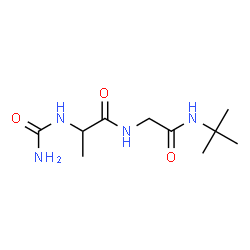 ChemSpider 2D Image | N-Carbamoylalanyl-N-(2-methyl-2-propanyl)glycinamide | C10H20N4O3