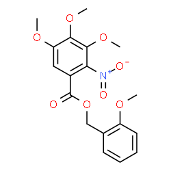 ChemSpider 2D Image | 2-Methoxybenzyl 3,4,5-trimethoxy-2-nitrobenzoate | C18H19NO8