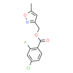 ChemSpider 2D Image | (5-Methyl-1,2-oxazol-3-yl)methyl 4-chloro-2-fluorobenzoate | C12H9ClFNO3