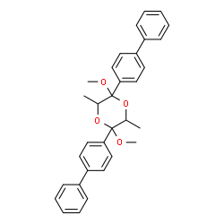 ChemSpider 2D Image | 2,5-Di(4-biphenylyl)-2,5-dimethoxy-3,6-dimethyl-1,4-dioxane | C32H32O4