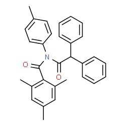 ChemSpider 2D Image | N-(Diphenylacetyl)-2,4,6-trimethyl-N-(4-methylphenyl)benzamide | C31H29NO2