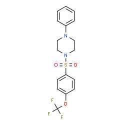 ChemSpider 2D Image | 1-Phenyl-4-{[4-(trifluoromethoxy)phenyl]sulfonyl}piperazine | C17H17F3N2O3S