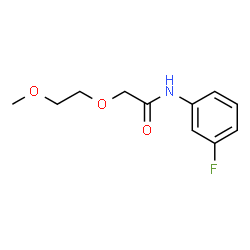 ChemSpider 2D Image | N-(3-Fluorophenyl)-2-(2-methoxyethoxy)acetamide | C11H14FNO3