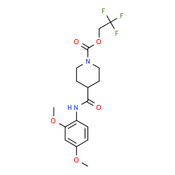 ChemSpider 2D Image | 2,2,2-Trifluoroethyl 4-[(2,4-dimethoxyphenyl)carbamoyl]-1-piperidinecarboxylate | C17H21F3N2O5