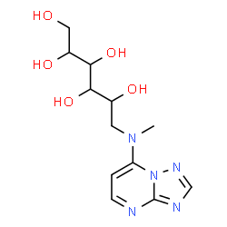 ChemSpider 2D Image | 1-Deoxy-1-[methyl([1,2,4]triazolo[1,5-a]pyrimidin-7-yl)amino]hexitol | C12H19N5O5