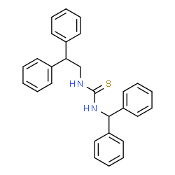 ChemSpider 2D Image | 1-(2,2-Diphenylethyl)-3-(diphenylmethyl)thiourea | C28H26N2S