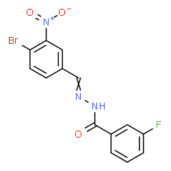 ChemSpider 2D Image | N'-(4-Bromo-3-nitrobenzylidene)-3-fluorobenzohydrazide | C14H9BrFN3O3