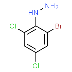 ChemSpider 2D Image | (2-Bromo-4,6-dichlorophenyl)hydrazine | C6H5BrCl2N2