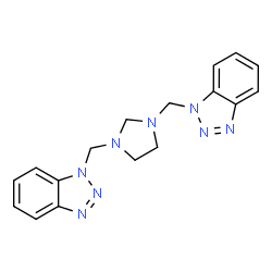 ChemSpider 2D Image | 1,1'-[1,3-Imidazolidinediylbis(methylene)]bis(1H-benzotriazole) | C17H18N8