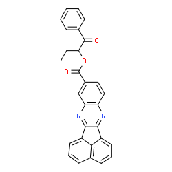 ChemSpider 2D Image | 1-Oxo-1-phenyl-2-butanyl acenaphtho[1,2-b]quinoxaline-9-carboxylate | C29H20N2O3