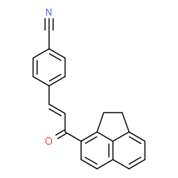 ChemSpider 2D Image | 4-[(1E)-3-(1,2-Dihydro-3-acenaphthylenyl)-3-oxo-1-propen-1-yl]benzonitrile | C22H15NO