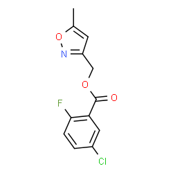 ChemSpider 2D Image | (5-Methyl-1,2-oxazol-3-yl)methyl 5-chloro-2-fluorobenzoate | C12H9ClFNO3