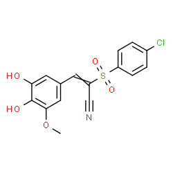 ChemSpider 2D Image | 2-[(4-Chlorophenyl)sulfonyl]-3-(3,4-dihydroxy-5-methoxyphenyl)acrylonitrile | C16H12ClNO5S