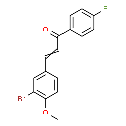 ChemSpider 2D Image | 3-(3-Bromo-4-methoxyphenyl)-1-(4-fluorophenyl)-2-propen-1-one | C16H12BrFO2
