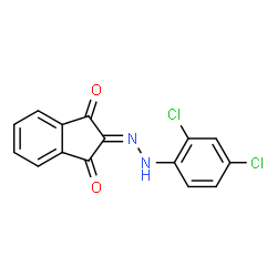 ChemSpider 2D Image | 2-[(2,4-Dichlorophenyl)hydrazono]-1H-indene-1,3(2H)-dione | C15H8Cl2N2O2