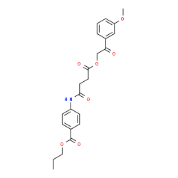 ChemSpider 2D Image | PROPYL 4-{4-[2-(3-METHOXYPHENYL)-2-OXOETHOXY]-4-OXOBUTANAMIDO}BENZOATE | C23H25NO7