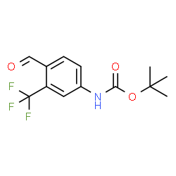 ChemSpider 2D Image | tert-Butyl (4-formyl-3-(trifluoromethyl)phenyl)carbamate | C13H14F3NO3