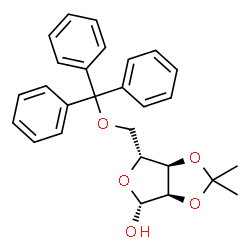 ChemSpider 2D Image | 2,3-O-Isopropylidene-5-O-trityl-beta-D-ribofuranose | C27H28O5