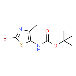 ChemSpider 2D Image | tert-butyl N-(2-bromo-4-methyl-1,3-thiazol-5-yl)carbamate | C9H13BrN2O2S
