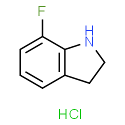 ChemSpider 2D Image | 7-Fluoroindoline hydrochloride | C8H9ClFN