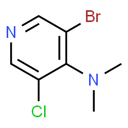 ChemSpider 2D Image | 3-Bromo-5-chloro-N,N-dimethyl-4-pyridinamine | C7H8BrClN2