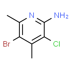 ChemSpider 2D Image | 5-Bromo-3-chloro-4,6-dimethyl-2-pyridinamine | C7H8BrClN2