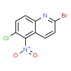 ChemSpider 2D Image | 2-Bromo-6-chloro-5-nitroquinoline | C9H4BrClN2O2