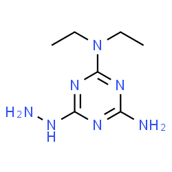 ChemSpider 2D Image | N,N-Diethyl-6-hydrazino-1,3,5-triazine-2,4-diamine | C7H15N7