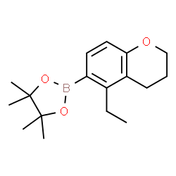 ChemSpider 2D Image | 5-Ethyl-6-(4,4,5,5-tetramethyl-1,3,2-dioxaborolan-2-yl)chromane | C17H25BO3