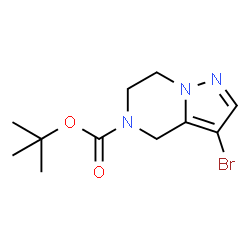 ChemSpider 2D Image | tert-butyl 3-bromo-4H,5H,6H,7H-pyrazolo[1,5-a]pyrazine-5-carboxylate | C11H16BrN3O2