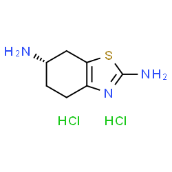 ChemSpider 2D Image | (6S)-4,5,6,7-Tetrahydro-1,3-benzothiazole-2,6-diamine dihydrochloride | C7H13Cl2N3S
