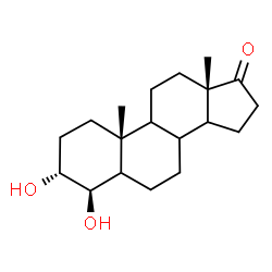 ChemSpider 2D Image | (3alpha,4beta,8xi,9xi,14xi)-3,4-Dihydroxyandrostan-17-one | C19H30O3