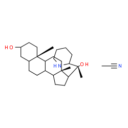 ChemSpider 2D Image | Acetonitrile - (8xi,9xi,14xi,17xi,20R)-20-(2-piperidinyl)pregnane-3,20-diol (1:1) | C28H48N2O2