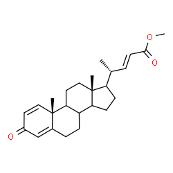 ChemSpider 2D Image | Methyl (8xi,9xi,14xi,17xi,22E)-3-oxochola-1,4,22-trien-24-oate | C25H34O3