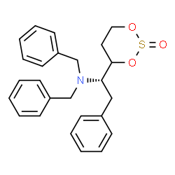 ChemSpider 2D Image | (1S)-N,N-Dibenzyl-1-(2-oxido-1,3,2-dioxathian-4-yl)-2-phenylethanamine | C25H27NO3S