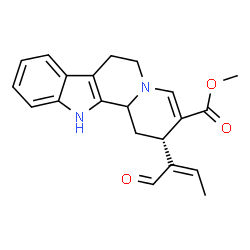 ChemSpider 2D Image | Methyl (2S)-2-[(2Z)-1-oxo-2-buten-2-yl]-1,2,6,7,12,12b-hexahydroindolo[2,3-a]quinolizine-3-carboxylate | C21H22N2O3