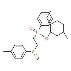 ChemSpider 2D Image | 2-Isopropyl-5-methylcyclohexyl (R)-{2-[(4-methylphenyl)sulfinyl]ethyl}phenylphosphinate | C25H35O3PS