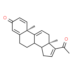 ChemSpider 2D Image | (8xi,10alpha,13alpha,14xi)-Pregna-1,4,9(11),16-tetraene-3,20-dione | C21H24O2
