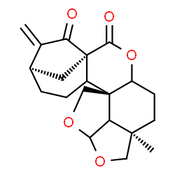 ChemSpider 2D Image | (1S,5R,8S,14R)-14-Methyl-6-methylene-10,16,18-trioxahexacyclo[12.5.1.1~5,8~.0~1,11~.0~2,8~.0~17,20~]henicosane-7,9-dione | C20H24O5