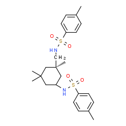 ChemSpider 2D Image | 4-Methyl-N-{[(1R)-1,3,3-trimethyl-5-{[(4-methylphenyl)sulfonyl]amino}cyclohexyl]methyl}benzenesulfonamide | C24H34N2O4S2
