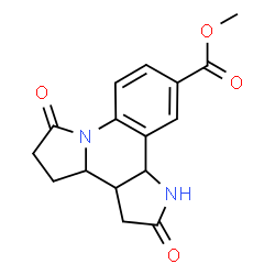 ChemSpider 2D Image | Methyl 2,6-dioxo-2,3,3a,3b,4,5,6,11b-octahydro-1H-dipyrrolo[1,2-a:3',2'-c]quinoline-10-carboxylate | C16H16N2O4