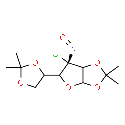 ChemSpider 2D Image | (6S)-6-Chloro-5-(2,2-dimethyl-1,3-dioxolan-4-yl)-2,2-dimethyl-6-nitrosotetrahydrofuro[2,3-d][1,3]dioxole | C12H18ClNO6