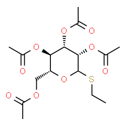 ChemSpider 2D Image | Ethyl 2,3,4,6-tetra-O-acetyl-1-thio-D-mannopyranoside | C16H24O9S