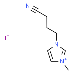 ChemSpider 2D Image | 1-(3-Cyanopropyl)-3-methyl-1H-imidazol-3-ium iodide | C8H12IN3