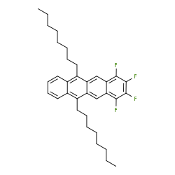 ChemSpider 2D Image | 1,2,3,4-Tetrafluoro-6,11-dioctyltetracene | C34H40F4