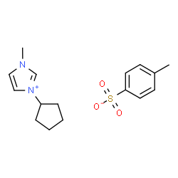 ChemSpider 2D Image | 3-Cyclopentyl-1-methyl-1H-imidazol-3-ium 4-methylbenzenesulfonate | C16H22N2O3S