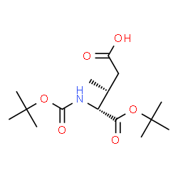 ChemSpider 2D Image | (3R,4R)-3-Methyl-5-[(2-methyl-2-propanyl)oxy]-4-({[(2-methyl-2-propanyl)oxy]carbonyl}amino)-5-oxopentanoic acid | C15H27NO6