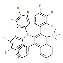 ChemSpider 2D Image | {3-[Bis(pentafluorophenyl)boryl]-2-(pentafluorophenyl)-4-phenyl-1-naphthyl}(trimethyl)silane | C37H18BF15Si